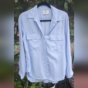 Babaton Sky Blue Striped Blouse